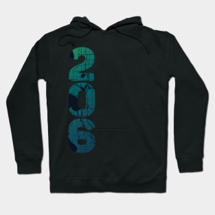 Seattle WA City Map and 206 Area Code Hoodie